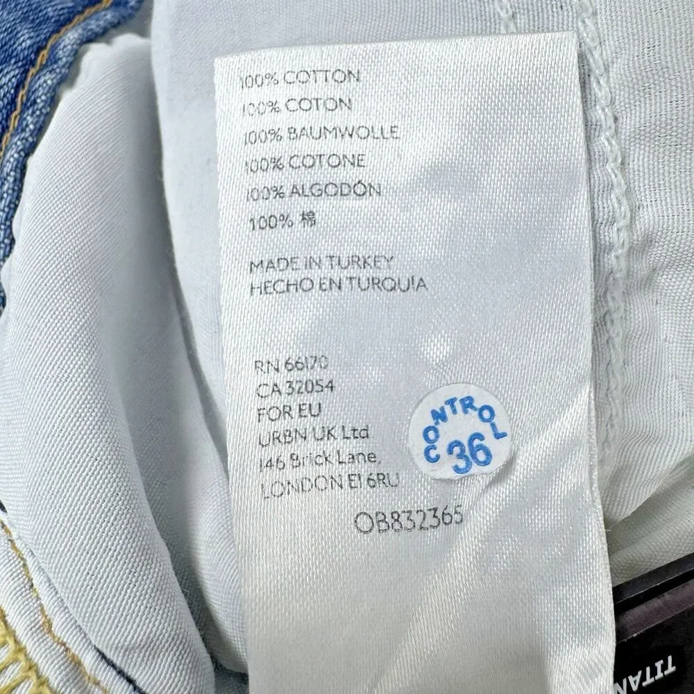 We The Free‎ by Free People Womens Jeans Size 29 Blue Distressed Ripped Raw Hem